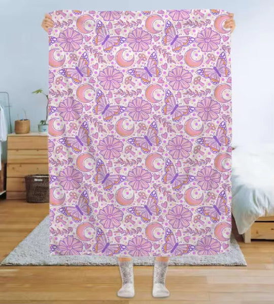 Moonlit Meadow Plush Blanket