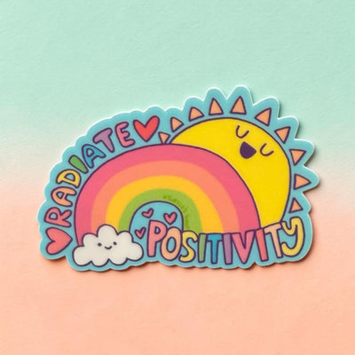 Radiate positivity vinyl sticker