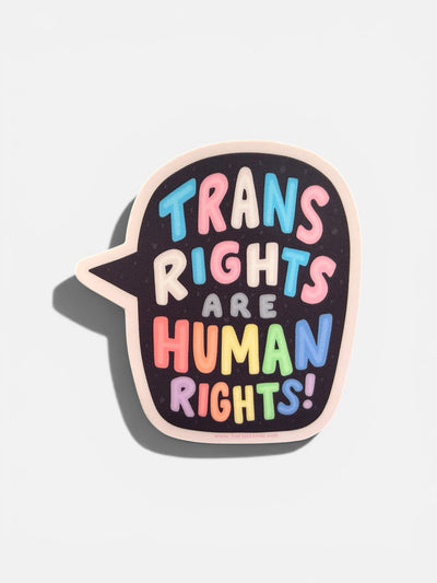 Trans rights vinyl sticker