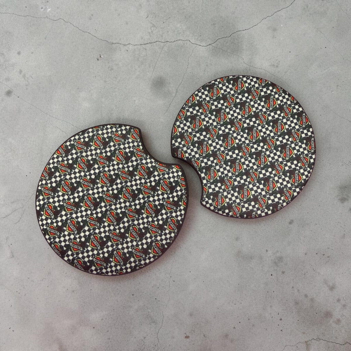 Tired as a mother car coasters