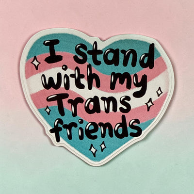 Trans friends vinyl sticker