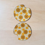 Citrus sunshine car coaster