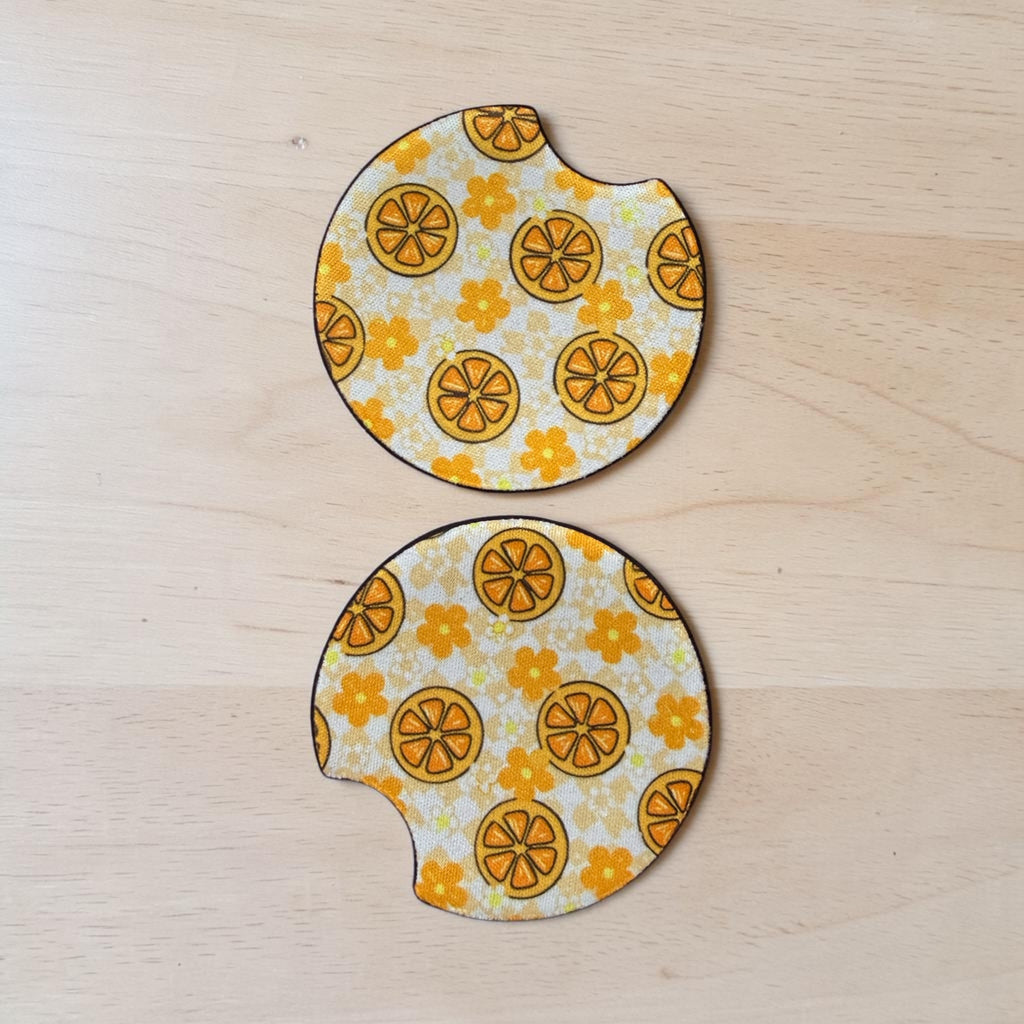 Citrus sunshine car coaster