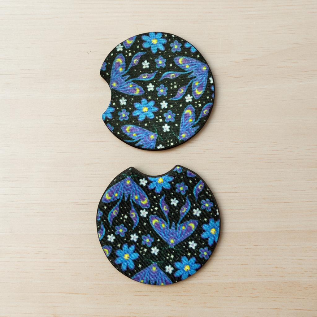 Midnight moths car coaster