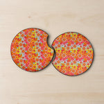 Flower power hour car coasters