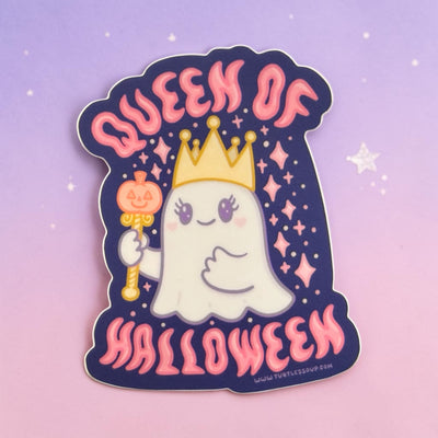 Queen of Halloween vinyl sticker