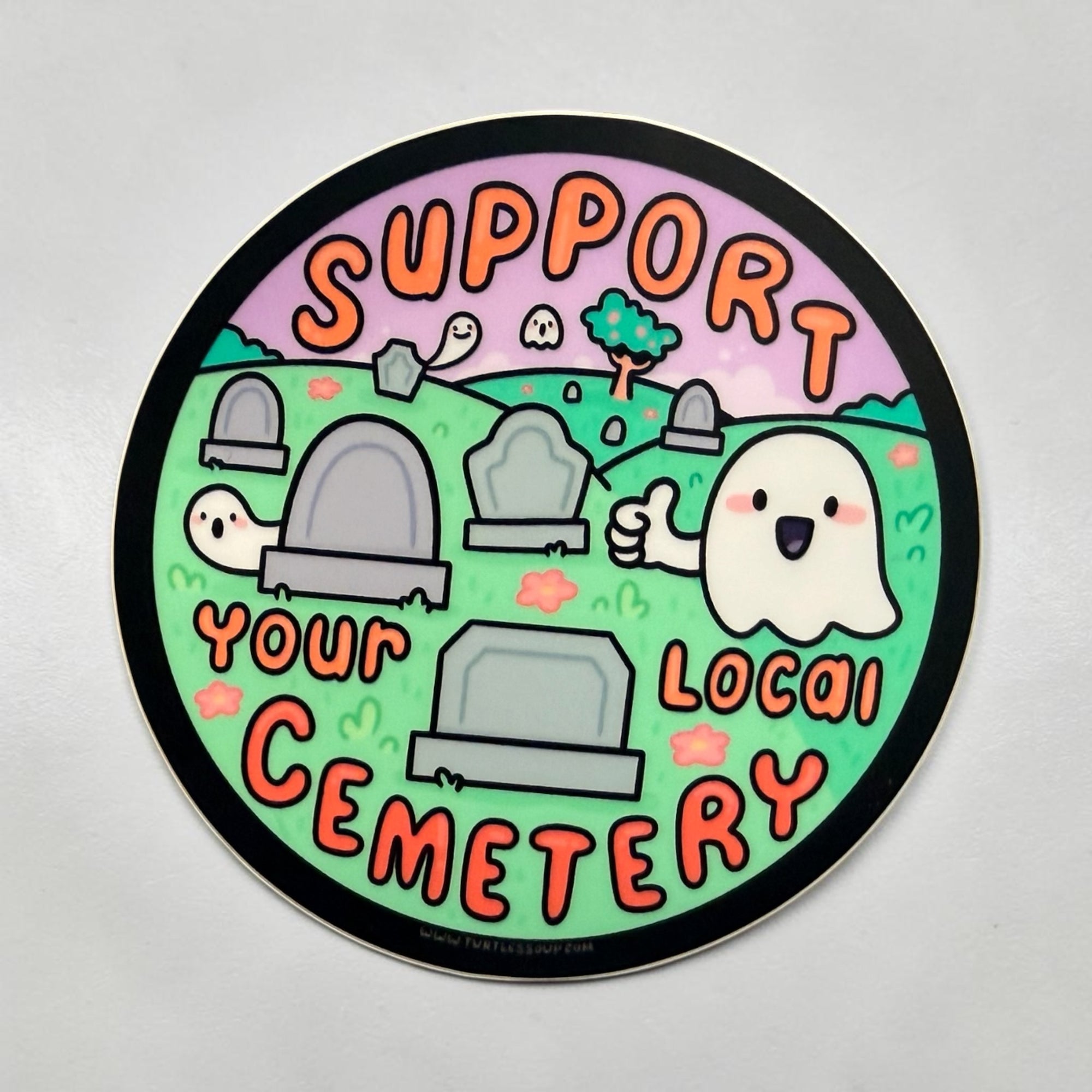 Cemetery support vinyl sticker