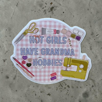Granny hobbies vinyl sticker