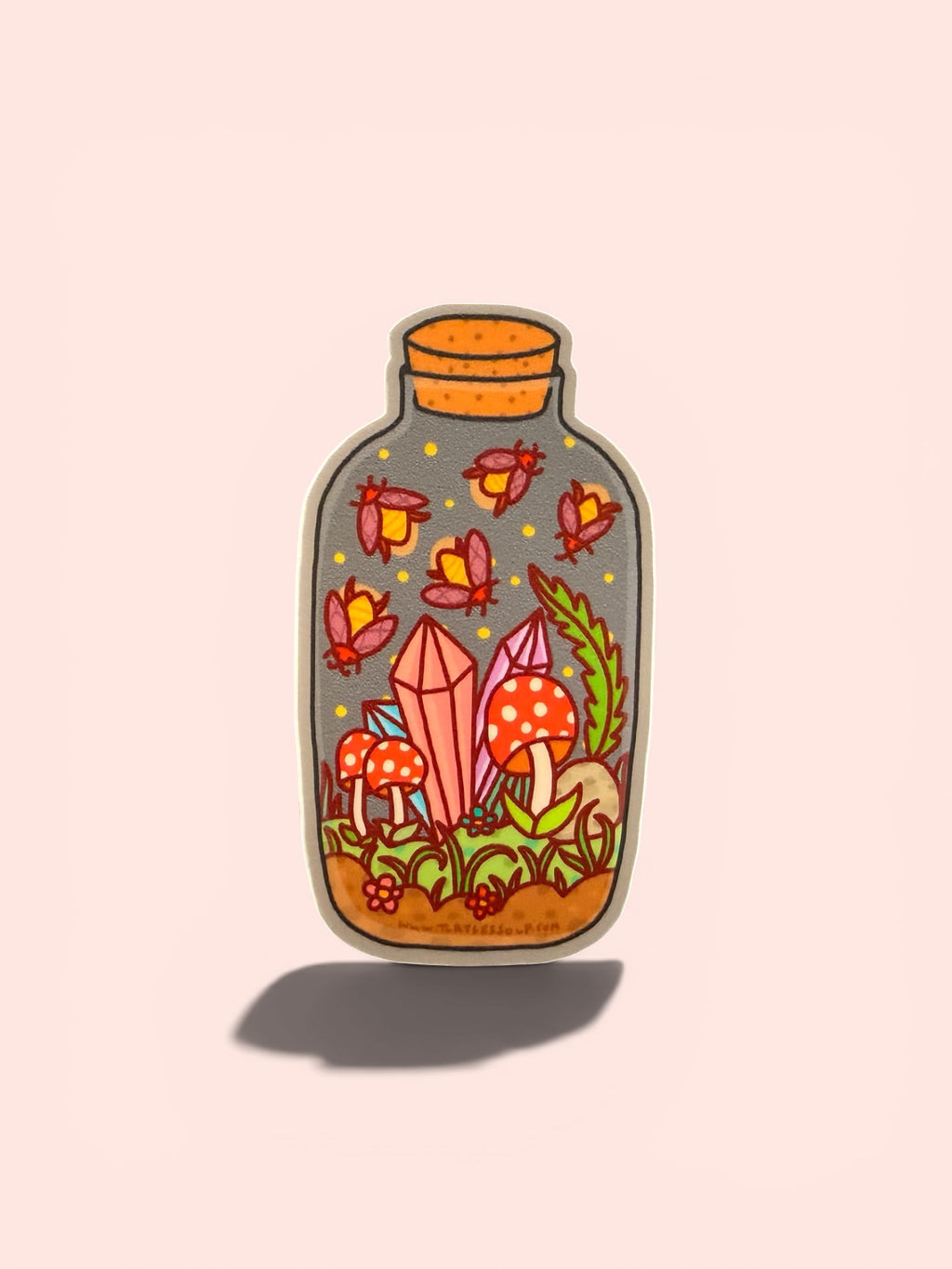 Firefly terrarium vinyl sticker