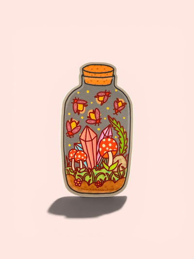 Firefly terrarium vinyl sticker