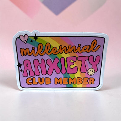 Millennial anxiety vinyl sticker