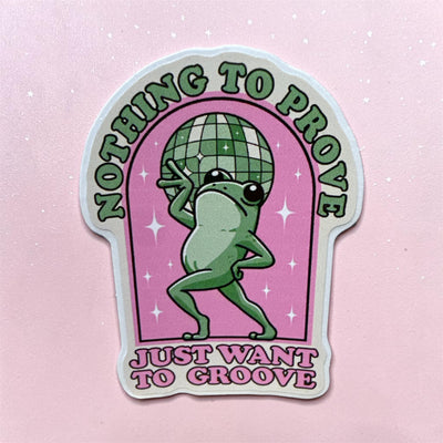Just wanna groove vinyl sticker