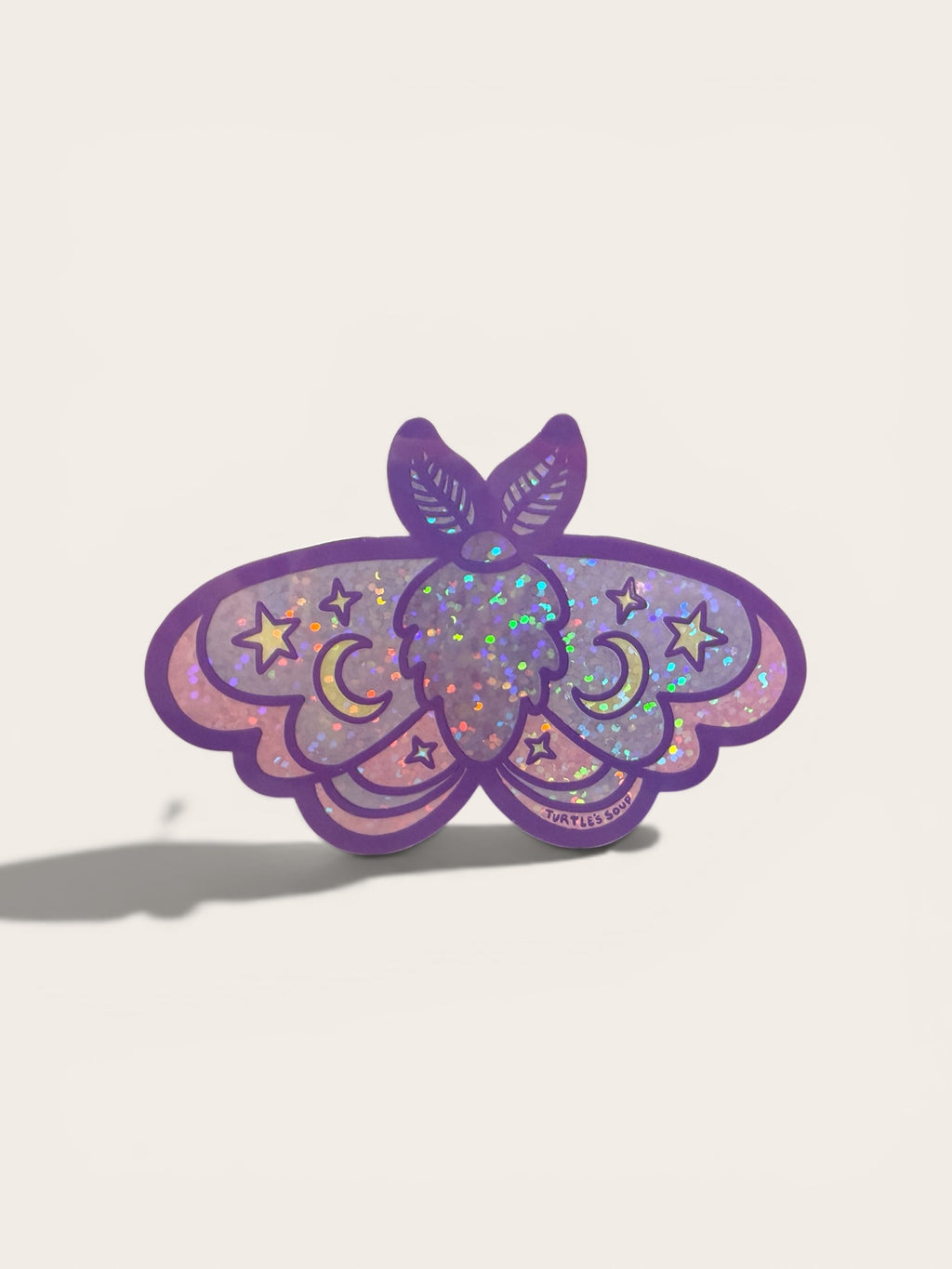 Moonlit moth vinyl sticker