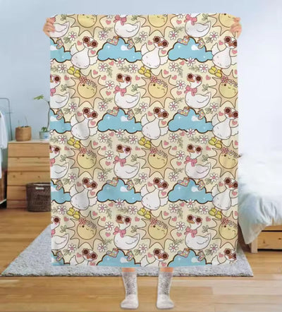 Waddles & Wildflowers Plush Blanket