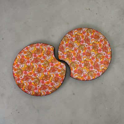 Lunar love bug car coasters