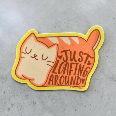 Cat loafing vinyl sticker